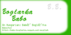 boglarka babo business card